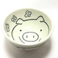 日本製 - 三葉草豬 【美濃燒】飯碗 Made in Japan - Clover Pig  [Minoyaki] Rice Bowl