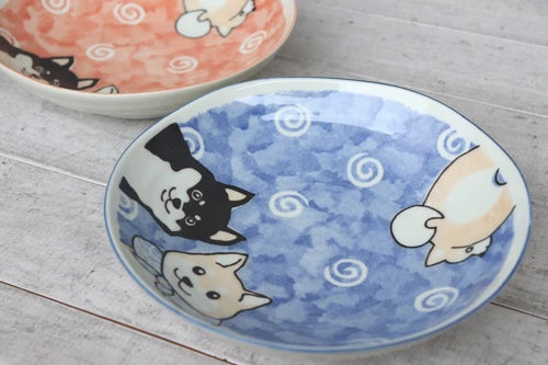 日本製 - 柴犬【美濃燒】餐碟  Made in Japan - Shiba Inu [Minoyaki] Deep Plate