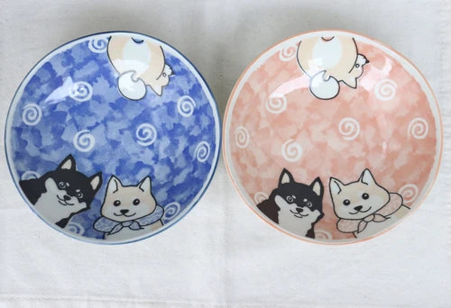 日本製 - 柴犬【美濃燒】餐碟  Made in Japan - Shiba Inu [Minoyaki] Deep Plate