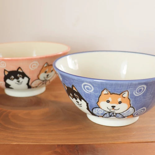 日本製 - 柴犬【美濃燒】飯碗  Made in Japan - Shiba Inu [Minoyaki] Rice Bowl