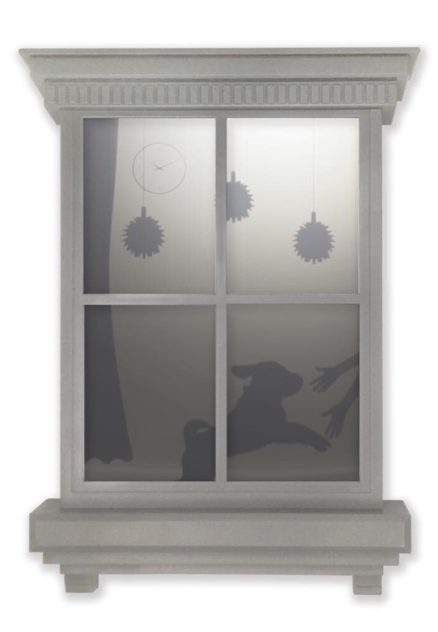 窗外剪影室內壁燈 (小狗款) Window Silhouette Indoor Wall Lamp (Little Dog)