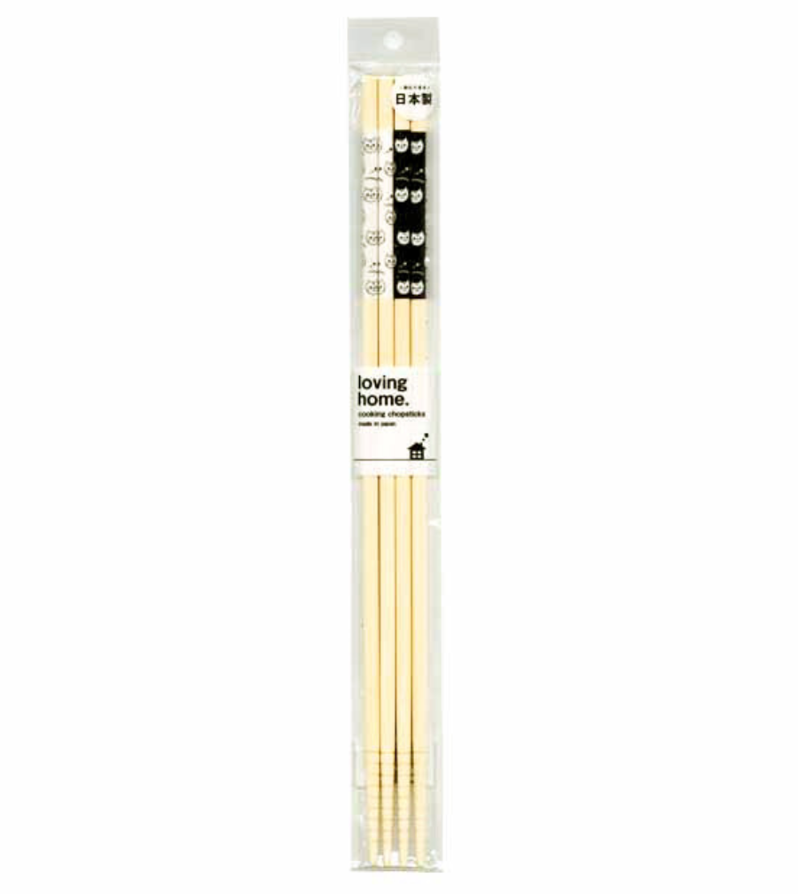 日本製 - 貓圖案特長筷子33cm（兩對裝） Saibashi Minette Chopsticks (Two pairs a set) - 33cm