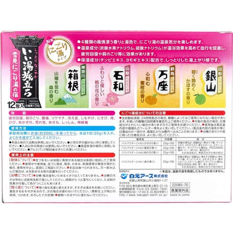 日本製 - 雪見にごり 湯の宿溫泉浴鹽 Yukimi Nigori Yunoyado Onsen Medicinal bath salt, 4 styles selectable