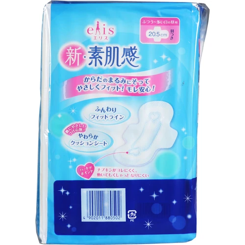 日本製 - 大王製紙 日間常規流量 柔軟護翼衛生棉 20.5cm 22pieces x 2packs Ellis Sanitary Pad Regular flow with wings